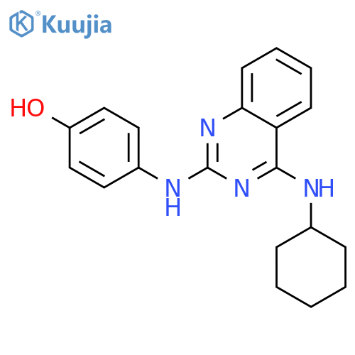 Phenol, 4-[[4-(cyclohexylamino)-2-quinazolinyl]amino]- structure