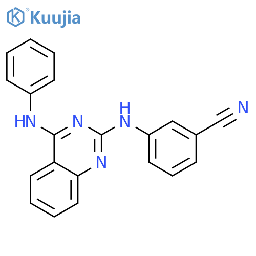 Benzonitrile, 3-[[4-(phenylamino)-2-quinazolinyl]amino]- structure