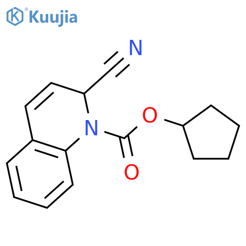 1(2H)-QUINOLINECARBOXYLIC ACID, 2-CYANO-, CYCLOPENTYL ESTER structure