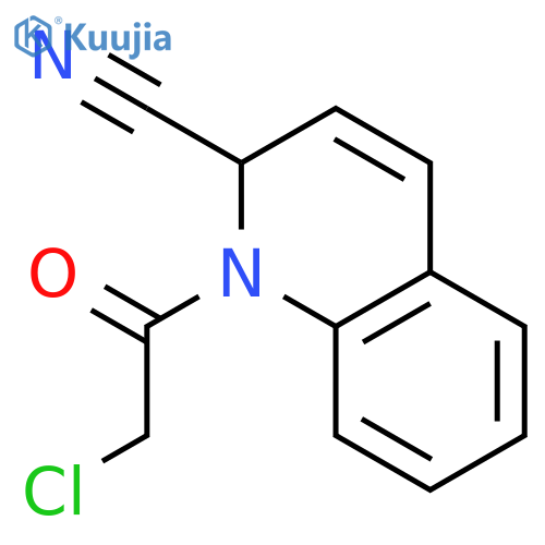 2-Quinolinecarbonitrile, 1-(chloroacetyl)-1,2-dihydro- structure