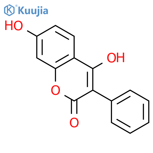 4,7-dihydroxy-3-phenyl-2H-chromen-2-one structure