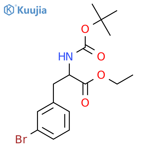 Ethyl 3-bromo-N-(tert-butoxycarbonyl)phenylalaninate structure