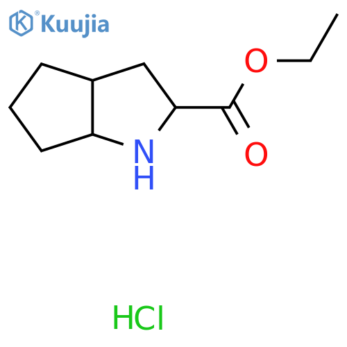 Ethyl octahydrocyclopenta[b]pyrrole-2-carboxylate hydrochloride structure