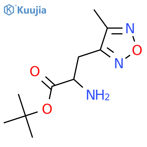 Tert-butyl 2-amino-3-(4-methyl-1,2,5-oxadiazol-3-yl)propanoate structure