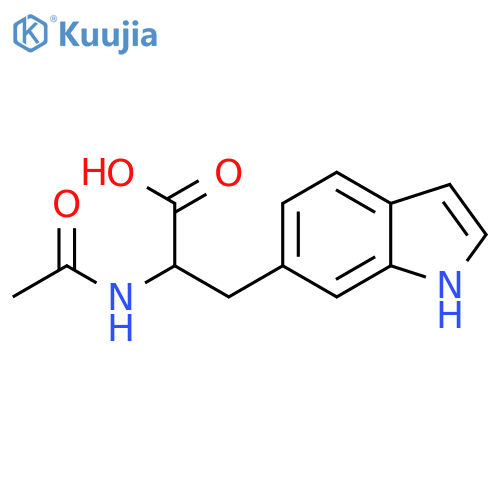 2-acetamido-3-(1H-indol-6-yl)propanoic acid structure