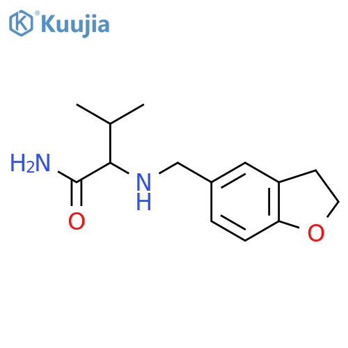 2-{(2,3-dihydro-1-benzofuran-5-yl)methylamino}-3-methylbutanamide structure