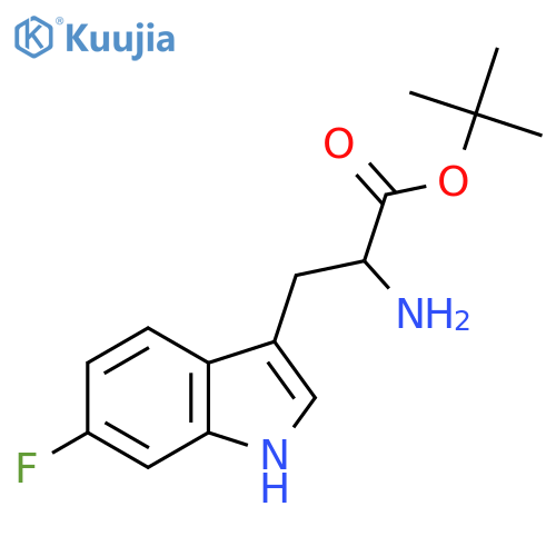 tert-butyl 2-amino-3-(6-fluoro-1H-indol-3-yl)propanoate structure