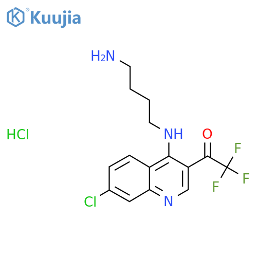 1-(4-((4-Aminobutyl)amino)-7-chloroquinolin-3-yl)-2,2,2-trifluoroethanone hydrochloride structure