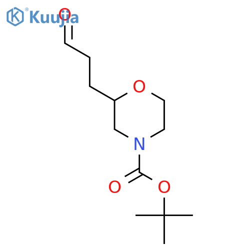 Tert-butyl 2-(3-oxopropyl)morpholine-4-carboxylate structure