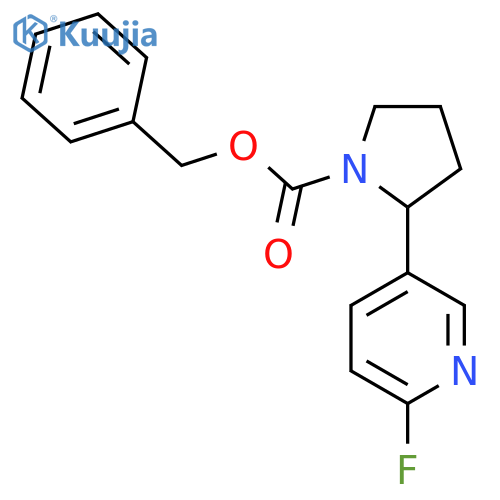 Benzyl 2-(6-fluoropyridin-3-yl)pyrrolidine-1-carboxylate structure