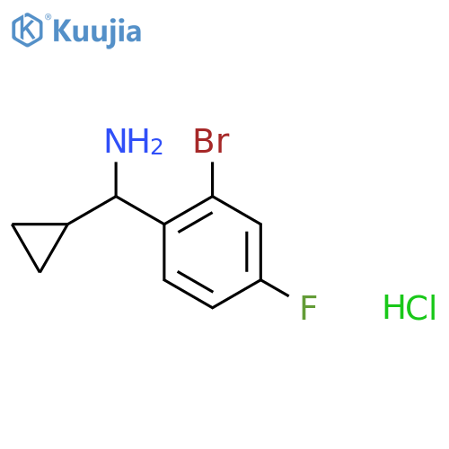 (2-Bromo-4-fluorophenyl)(cyclopropyl)methanamine hydrochloride structure