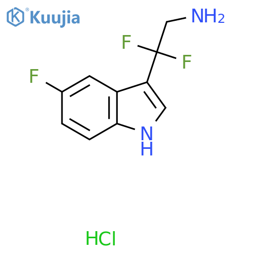 2,2-Difluoro-2-(5-fluoro-1H-indol-3-YL)ethanamine hcl structure