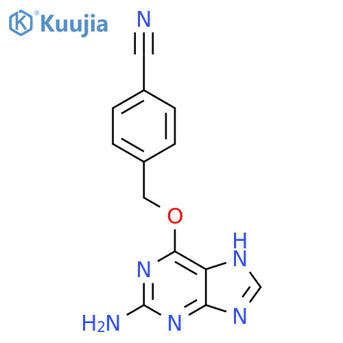 4-(((2-Amino-7H-purin-6-YL)oxy)methyl)benzonitrile structure