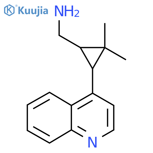 2,2-dimethyl-3-(quinolin-4-yl)cyclopropylmethanamine structure