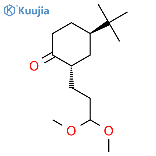 CYCLOHEXANONE, 2-(3,3-DIMETHOXYPROPYL)-4-(1,1-DIMETHYLETHYL)-, TRANS- structure