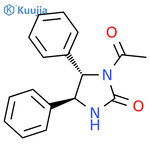 2-Imidazolidinone, 1-acetyl-4,5-diphenyl-, (4S-trans)- structure