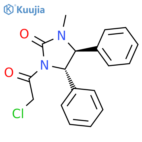 2-Imidazolidinone, 1-(chloroacetyl)-3-methyl-4,5-diphenyl-, (4S-trans)- structure