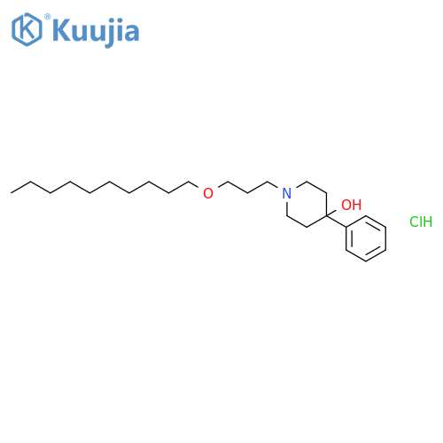 1-[3-(Decyloxy)propyl]-4-phenylpiperidin-4-ol--hydrogen chloride (1/1) structure
