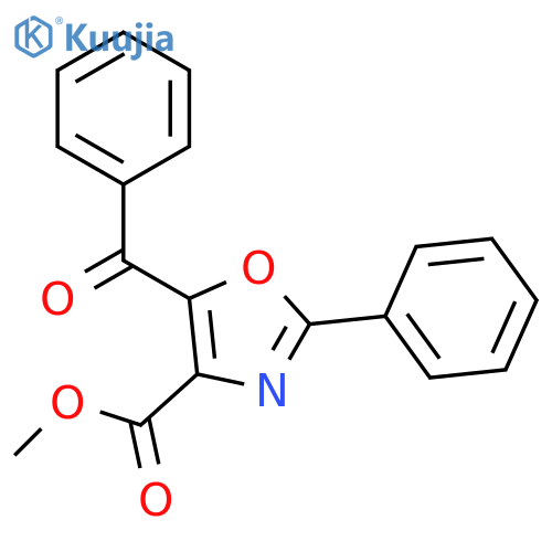 4-Oxazolecarboxylic acid, 5-benzoyl-2-phenyl-, methyl ester structure