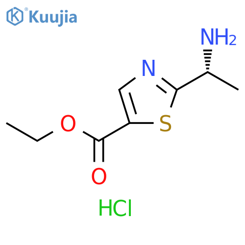 (R)-Ethyl 2-(1-aminoethyl)thiazole-5-carboxylate hydrochloride structure