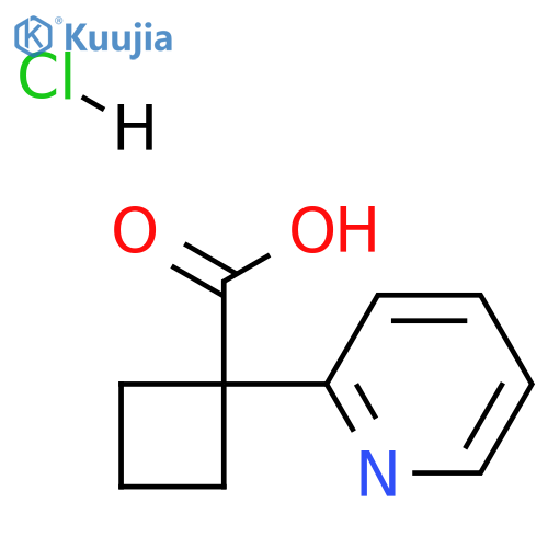 1-(pyridin-2-yl)cyclobutane-1-carboxylic acid hydrochloride structure