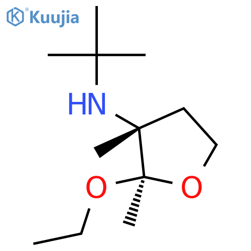 3-Furanamine,N-(1,1-dimethylethyl)-2-ethoxytetrahydro-2,3-dimethyl-, (2R,3S)-rel- structure