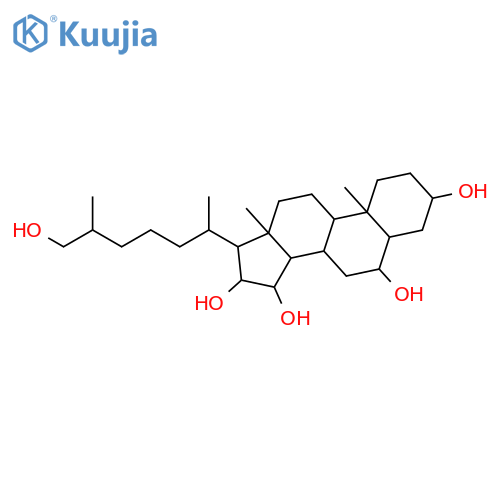(20R,25S)-5alpha-cholestan-3beta,6alpha,15beta,16beta,26-pentaol structure