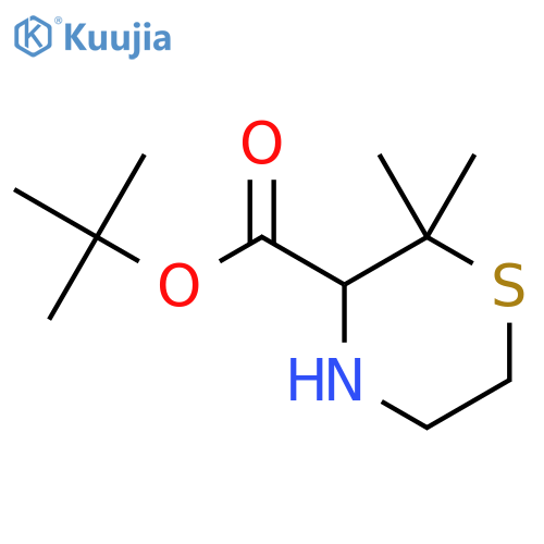 3-Thiomorpholinecarboxylic acid, 2,2-dimethyl-, 1,1-dimethylethyl ester,(3S)- structure