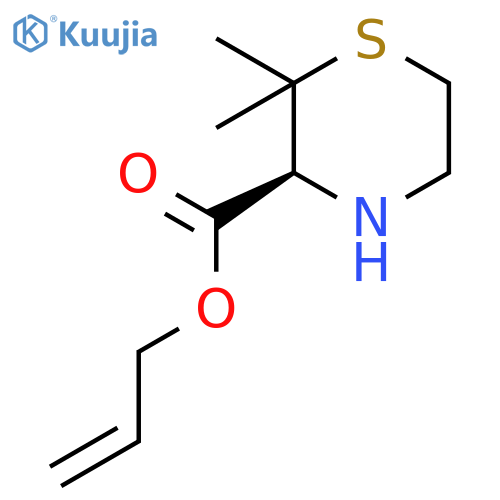 3-Thiomorpholinecarboxylic acid, 2,2-dimethyl-, 2-propenyl ester, (3S)- structure