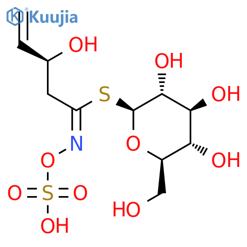 b-D-Glucopyranose, 1-thio-,1-[(3S)-3-hydroxy-N-(sulfooxy)-4-pentenimidate] structure
