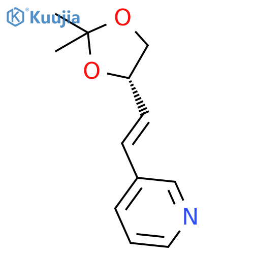 Pyridine, 3-[2-[(4S)-2,2-dimethyl-1,3-dioxolan-4-yl]ethenyl]- structure