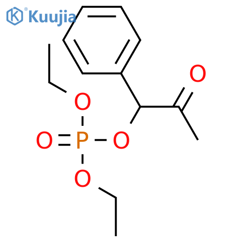 Diethyl 2-oxo-1-phenylpropyl phosphate structure
