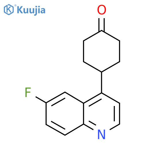 4-(6-fluoro-4-quinolyl)cyclohexanone structure