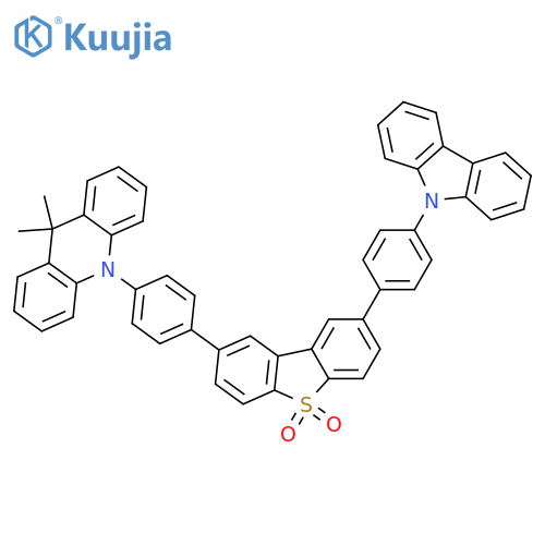 Acridine, 10-[4-[8-[4-(9H-carbazol-9-yl)phenyl]-5,5-dioxido-2-dibenzothienyl]phenyl]-9,10-dihydro-9,9-dimethyl- structure