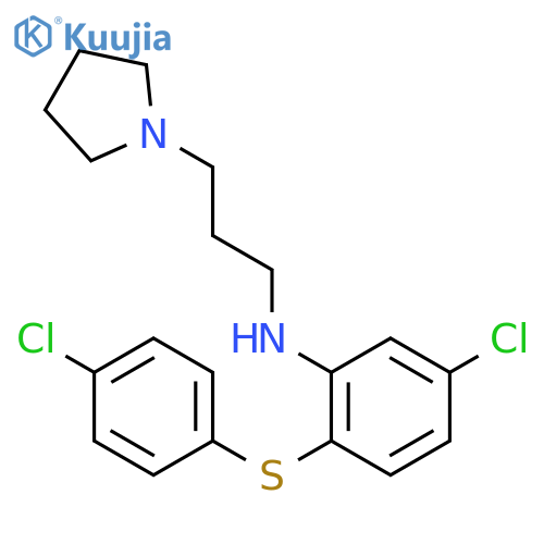 1-Pyrrolidinepropanamine, N-[5-chloro-2-[(4-chlorophenyl)thio]phenyl]- structure
