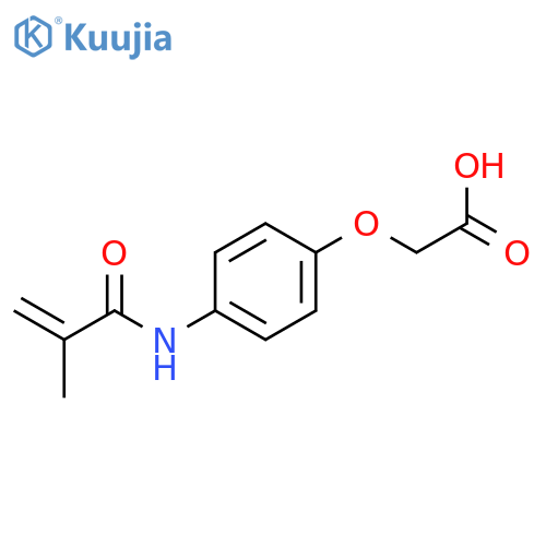 Acetic acid, [4-[(2-methyl-1-oxo-2-propenyl)amino]phenoxy]- structure