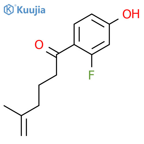 5-Hexen-1-one, 1-(2-fluoro-4-hydroxyphenyl)-5-methyl- structure