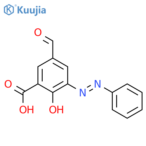 Benzoic acid, 5-formyl-2-hydroxy-3-(phenylazo)- structure