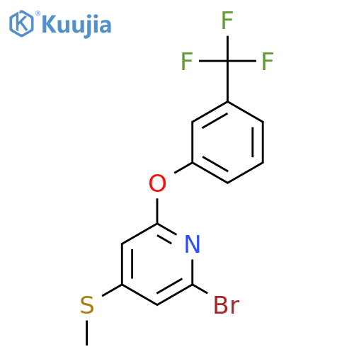 2-Bromo-4-(methylsulfanyl)-6-[3-(trifluoromethyl)phenoxy]pyridine structure