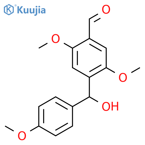 Benzaldehyde, 4-[hydroxy(4-methoxyphenyl)methyl]-2,5-dimethoxy- structure
