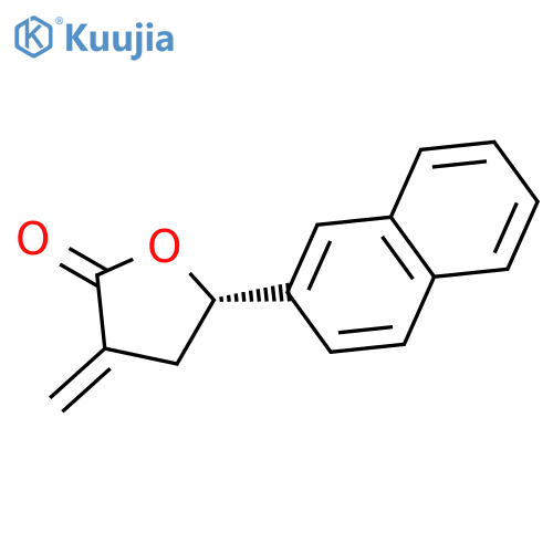 2(3H)-Furanone, dihydro-3-methylene-5-(2-naphthalenyl)-, (S)- structure