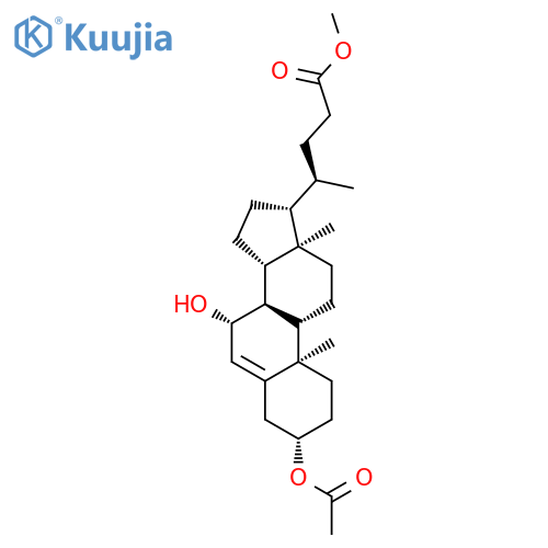 Chol-5-en-24-oic acid, 3-(acetyloxy)-7-hydroxy-, methyl ester, (3b,7b)- structure