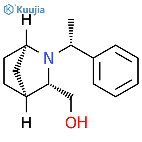 (1R,3S,4S)-2-(1R)-1-phenylethyl-2-azabicyclo2.2.1heptan-3-ylmethanol structure