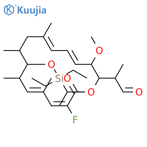 Oxacyclohexadeca-4,6,12,14-tetraene-2-acetaldehyde, 10-[[diethyl(1-methylethyl)silyl]oxy]-15-fluoro-3-methoxy-α,7,9,11,13-pentamethyl-16-oxo-, (αR,2R,3S,4E,6E,9S,10S,11R,12E,14Z)- structure