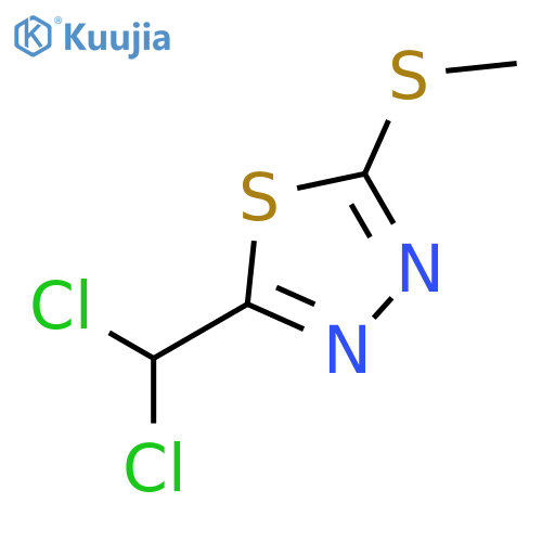 1,3,4-Thiadiazole, 2-(dichloromethyl)-5-(methylthio)- structure