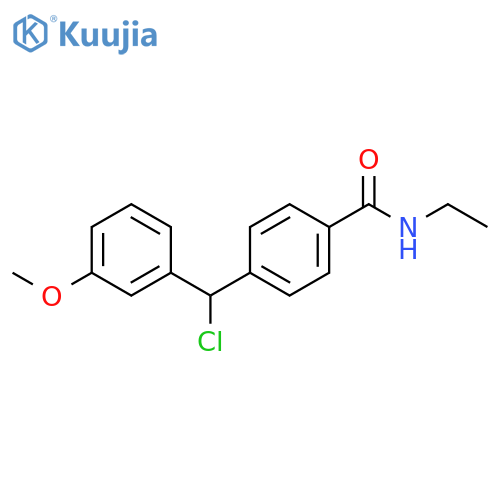 Benzamide, 4-[chloro(3-methoxyphenyl)methyl]-N-ethyl- structure
