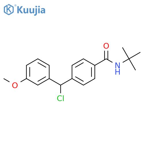 Benzamide, 4-[chloro(3-methoxyphenyl)methyl]-N-(1,1-dimethylethyl)- structure