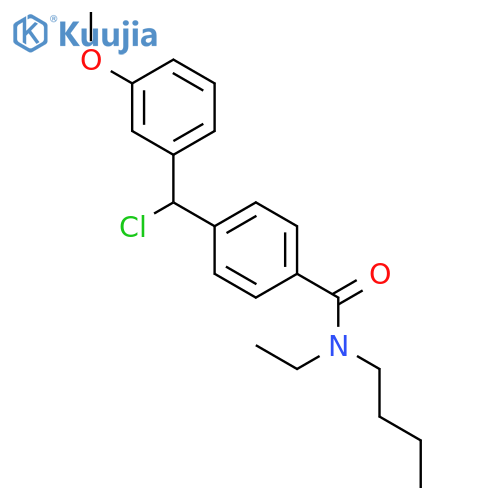 Benzamide, N-butyl-4-[chloro(3-methoxyphenyl)methyl]-N-ethyl- structure