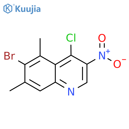 6-Bromo-4-chloro-5,7-dimethyl-3-nitroquinoline structure
