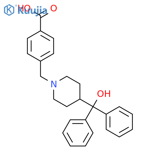 Benzoic acid, 4-[[4-(hydroxydiphenylmethyl)-1-piperidinyl]methyl]- structure